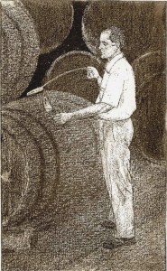 Spanish journey part 2 Sr Javier Hidalgo 12x7.5 cm soft ground, aquatint