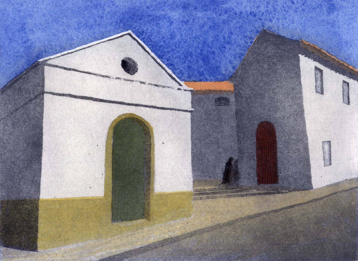Sanlucar bodegas hand-coloured etching and aquatint 300dpi £220